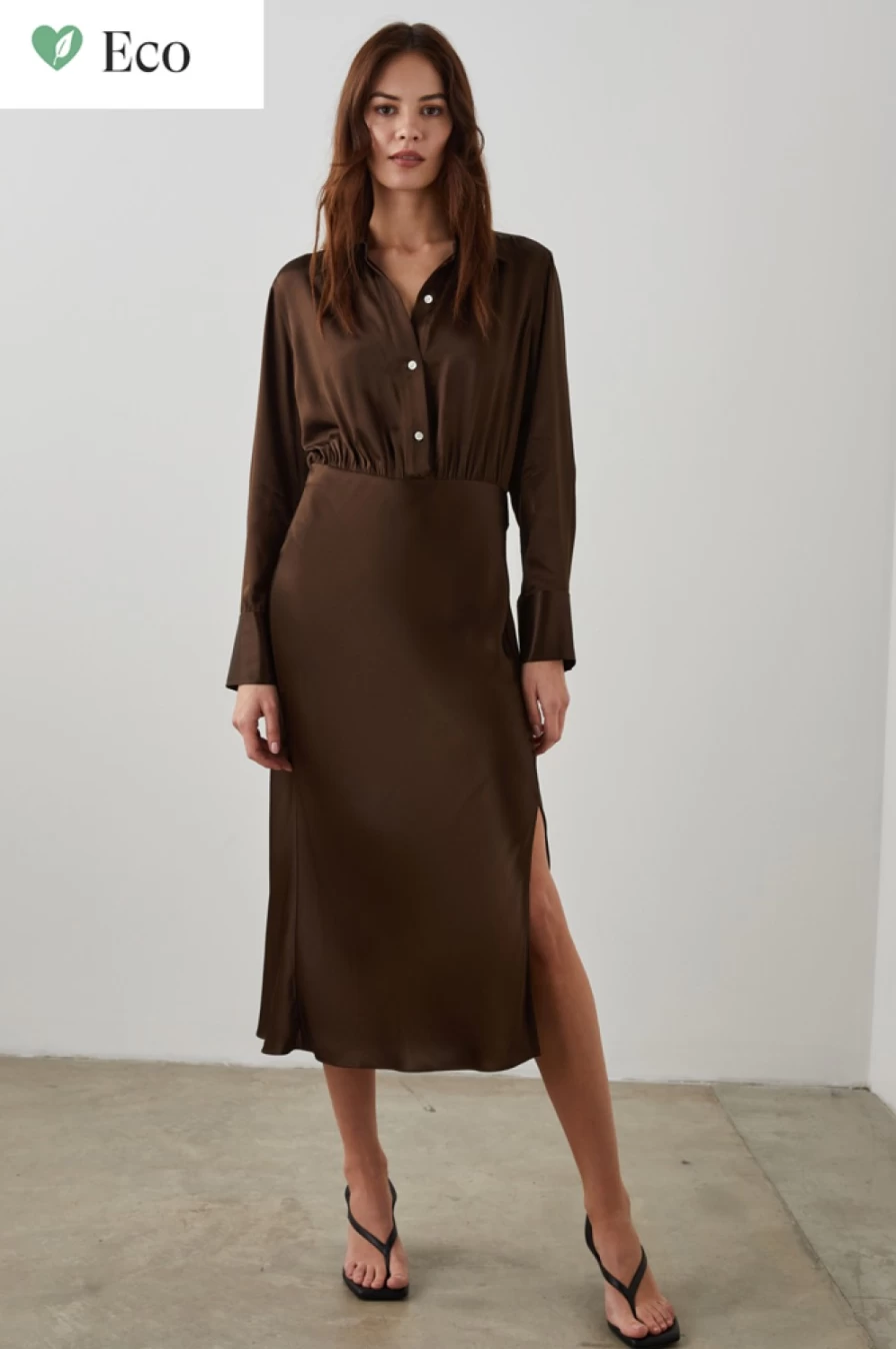 Rails Women's Kathleen Dress in Moss Green - Elegant Boho Style Midi Dress