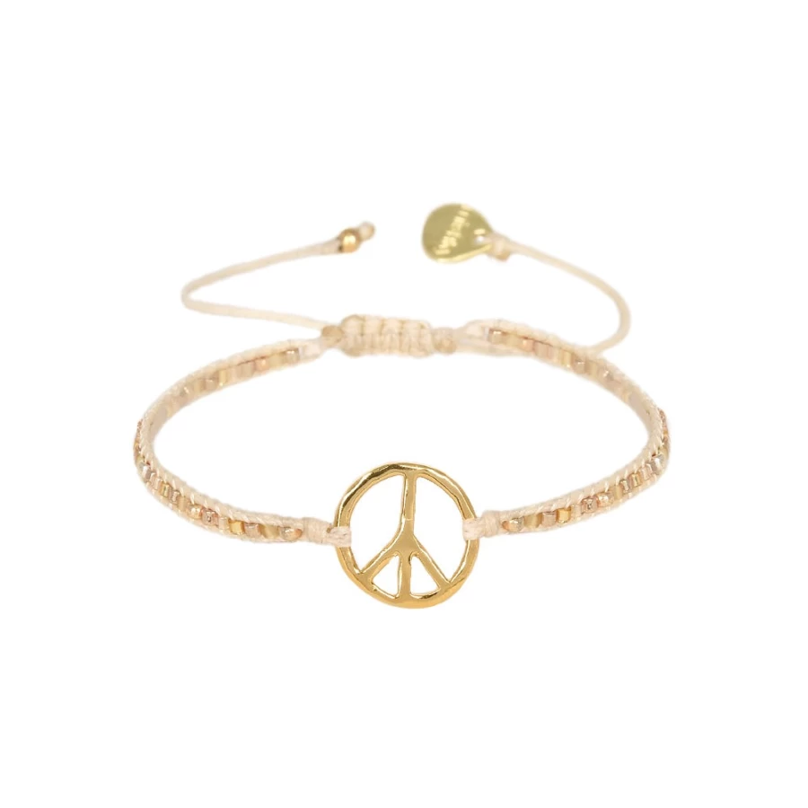 Mishky Gold Peace Bracelet for Women - Elegant Spiritual Jewelry Gift