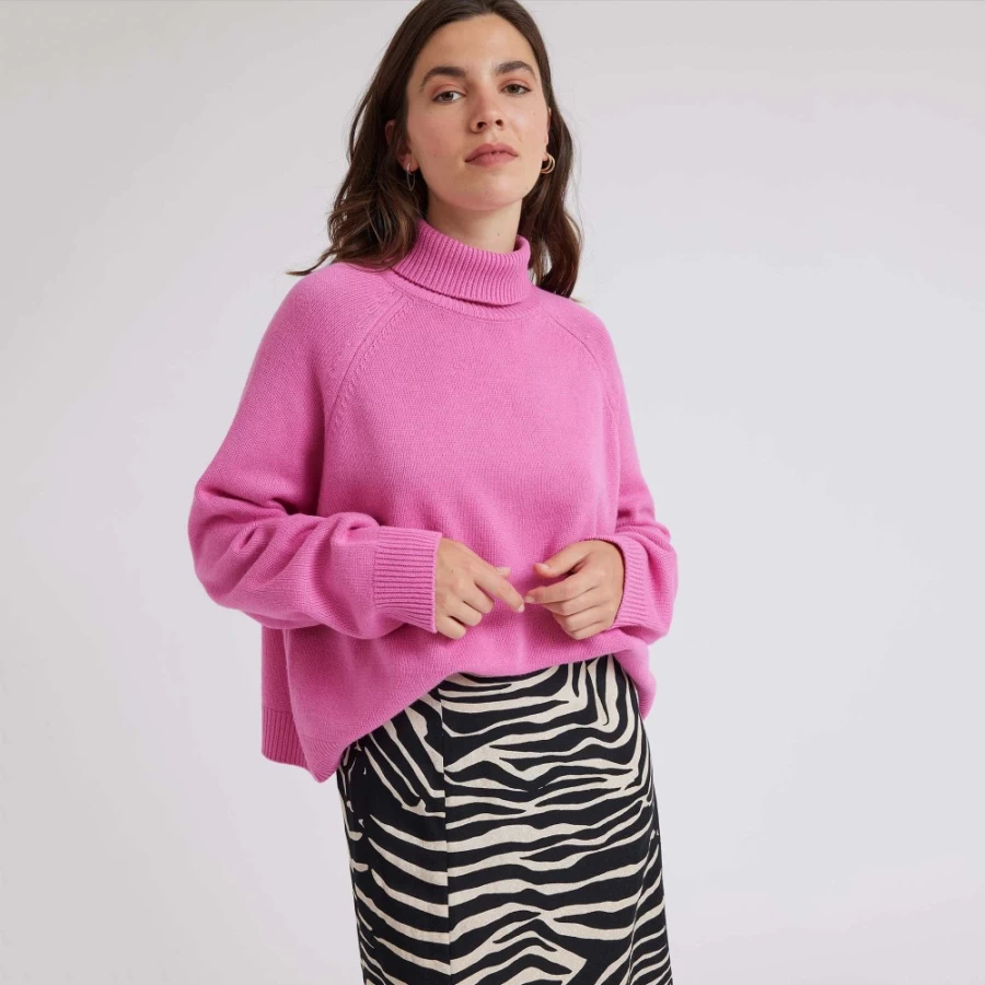Idano Women's Martine Jumper Rose Knit Sweater