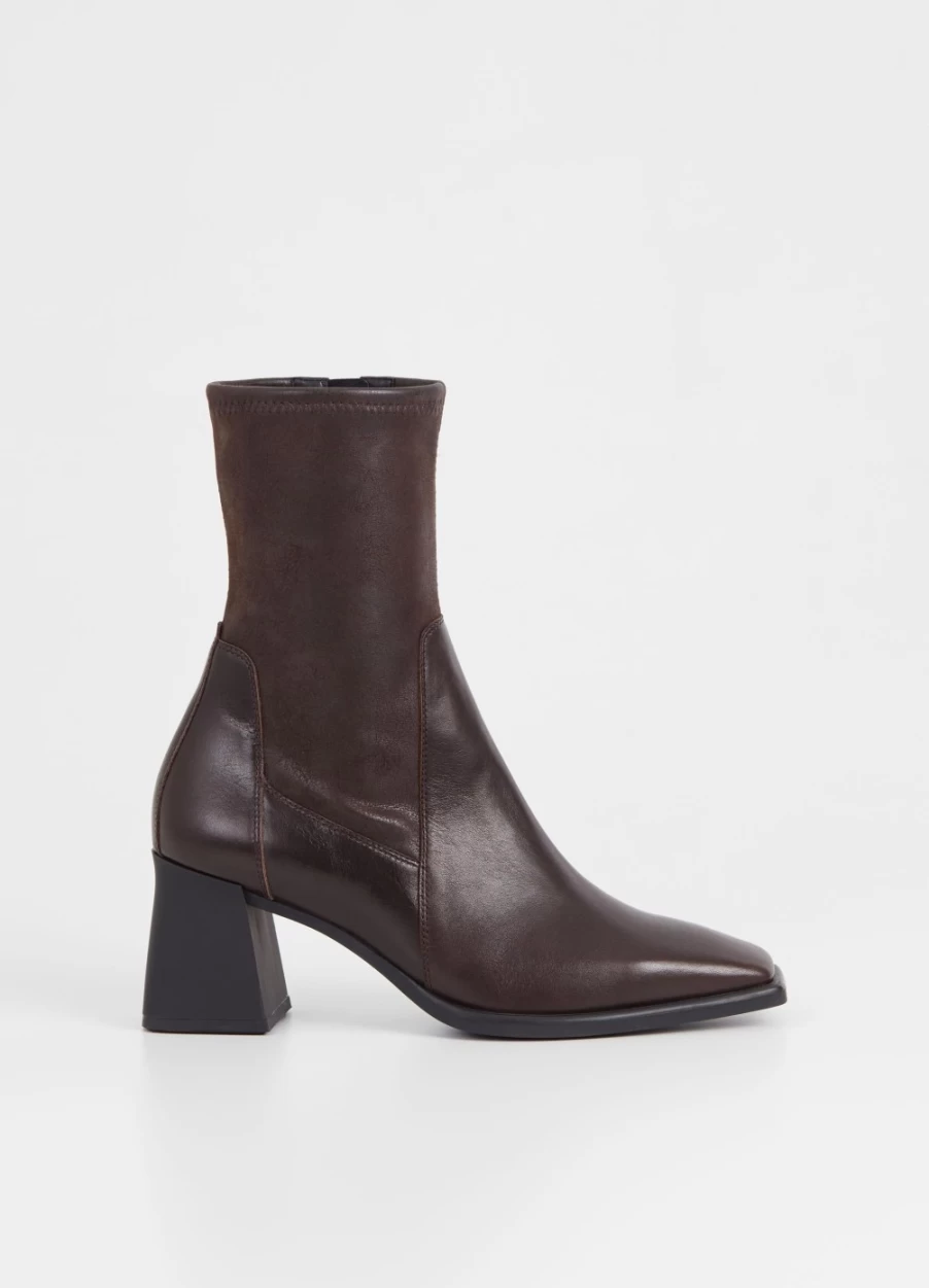 Vagabond Women's Hedda Ankle Boots in Chocolate Brown Leather
