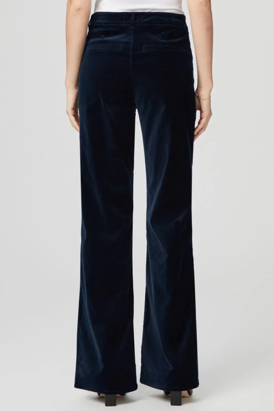 Paige Women's Clean Front Leenah Trouser in Deep Navy - Slim Fit Tailored Pants