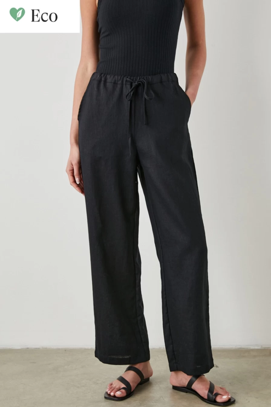 Rails Women's Emmie High-Waisted Black Pants - Slim Fit Stretch Ankle Length