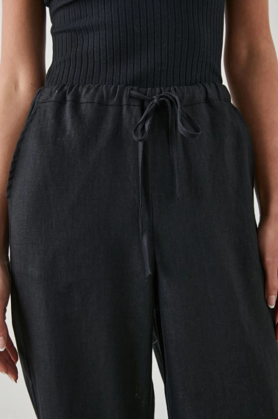 Rails Women's Emmie High-Waisted Black Pants - Slim Fit Stretch Ankle Length