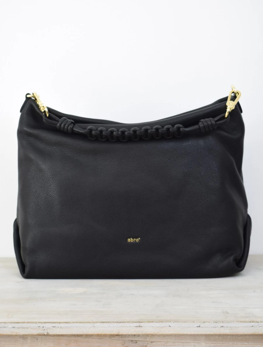 Abro Women's Hobo Poppy Bag in Black - Stylish Shoulder Handbag for Women