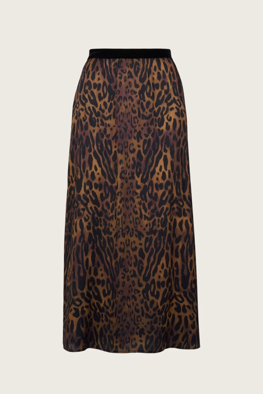 Not Shy Women's Naka Slip Skirt - Leopard Print High Waist Slim Fit Stretchy Skirt