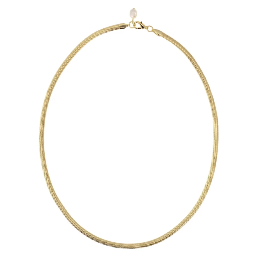 Talis Chains Women's Delicate Snake Chain Necklace - Thin Gold Plated Stylish Jewelry