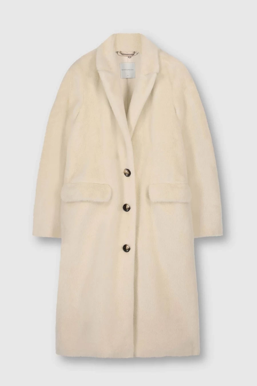 Rino & Pelle Women's Saami Blanc Coat - Winter White Wool Outerwear