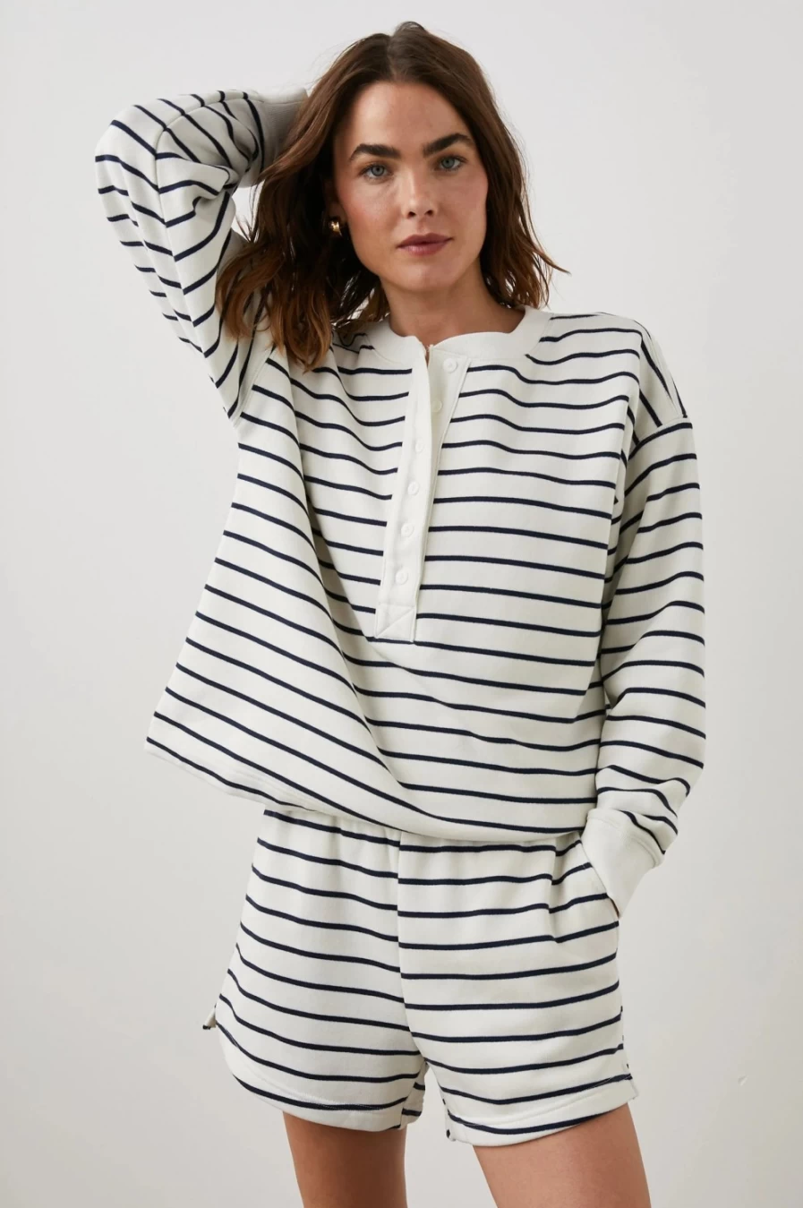 Rails Women's Joan Stripe Navy Sweatshirt Sailor Striped Pullover
