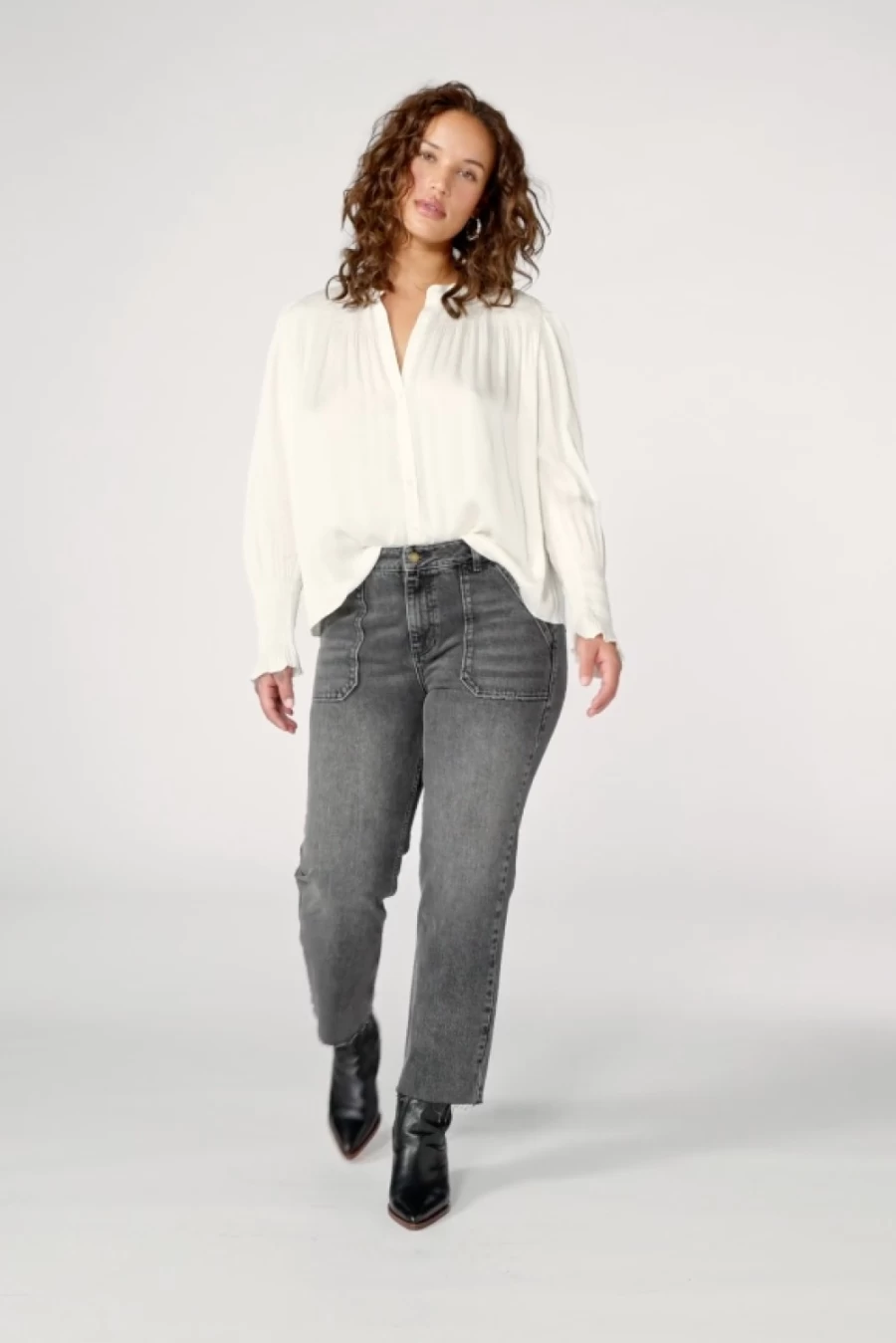 ba&sh Women's Krizi Shirt in Ecru - Elegant Casual Blouse for Everyday Wear
