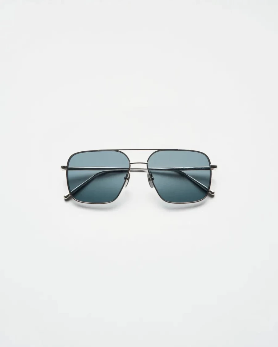 Chimi Women's Aviator Blue Steel Sunglasses Classic Retro Style