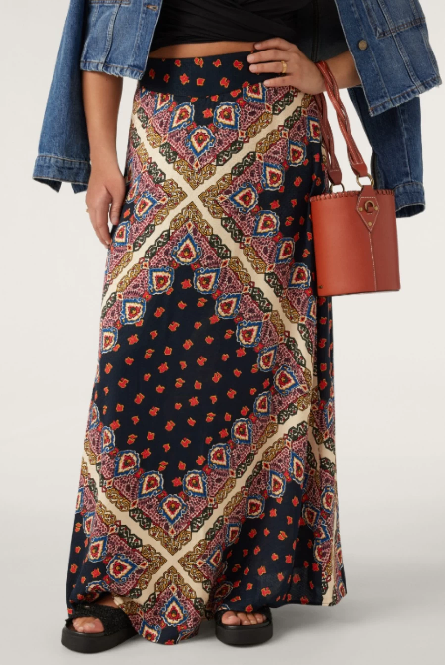 ba&sh Women's Julia Blue Maxi Skirt | Flowy Casual & Elegant Style