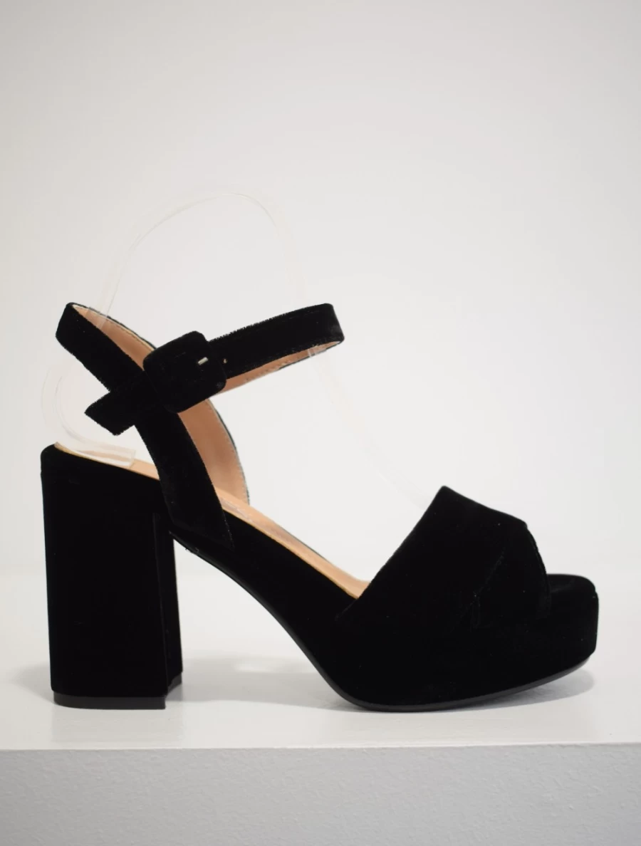 Donna Lei Women's Dubai Sandals - Black Velvet Luxurious Comfort