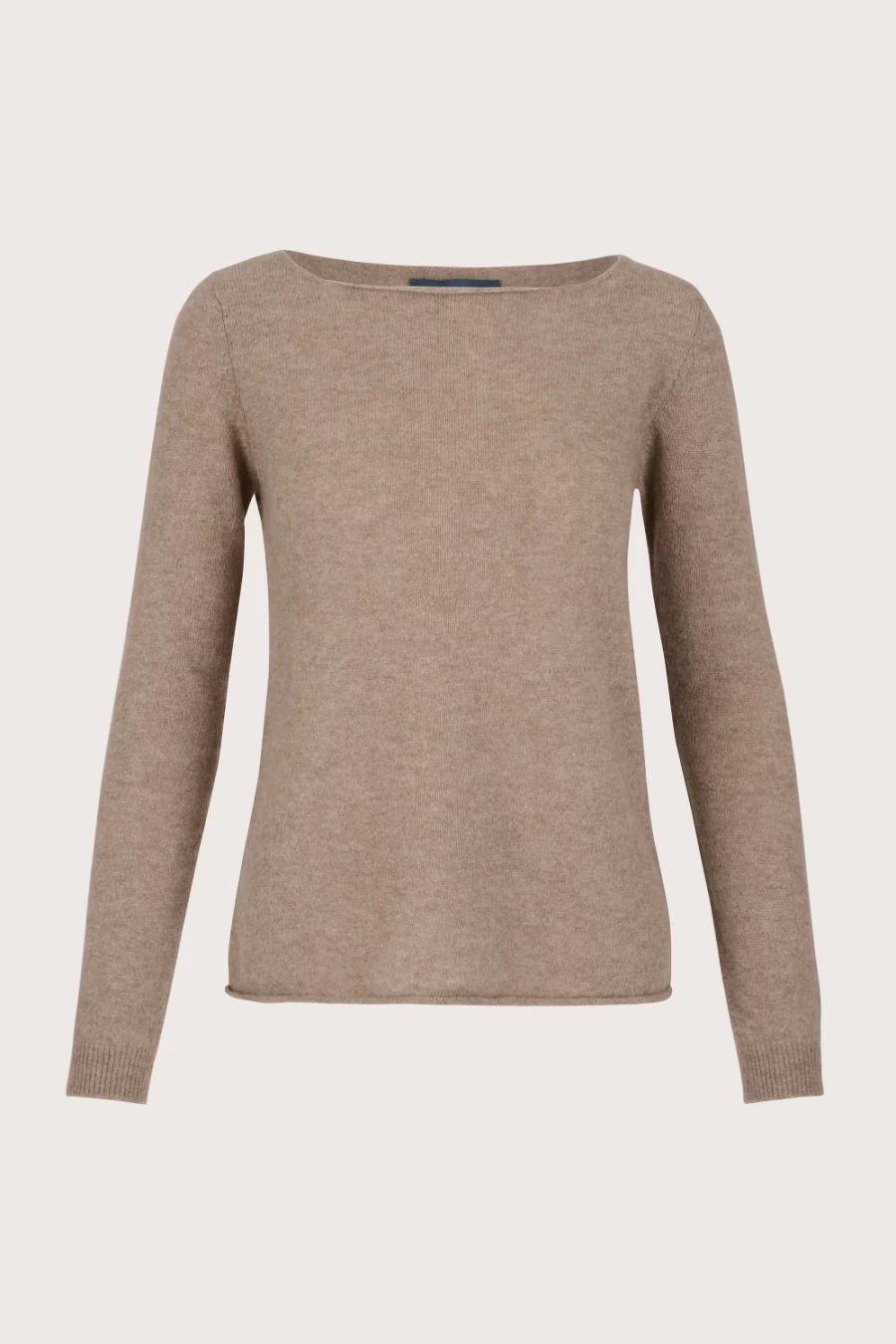 Sass & Edge Women's Cashmere Boat Neck Sweater in Taupe | Renfrew Style