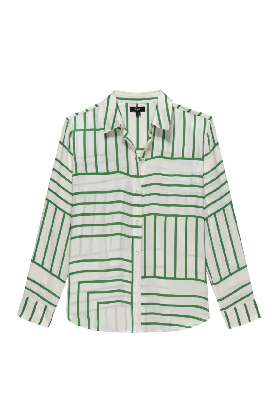Rails Women's Mara Shirt Green Line Art Print Blouse