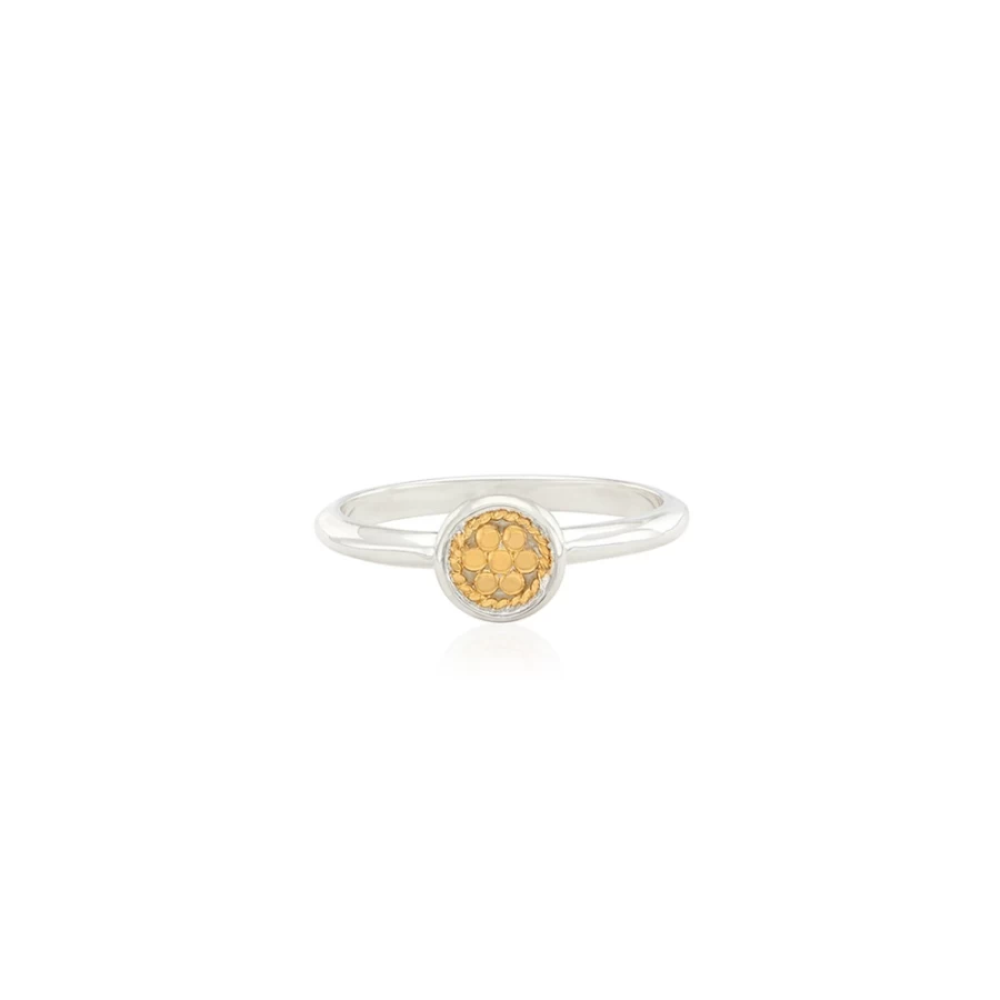 Anna Beck Women's Circle Stacking Ring Set in Gold and Silver - Minimalist Layering Rings