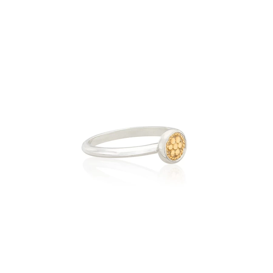 Anna Beck Women's Circle Stacking Ring Set in Gold and Silver - Minimalist Layering Rings