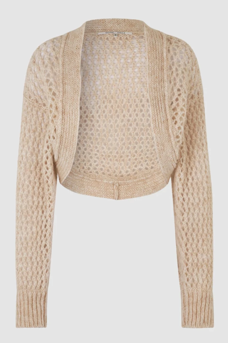 Second Female Women's Tabita Knit Bolero Moonbeam - Lightweight Knitted Cardigan