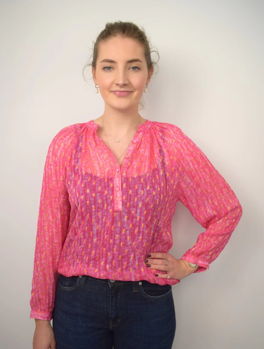 Primrose Park Women's Zion Top Dot Falls 02 Floral Print Blouse