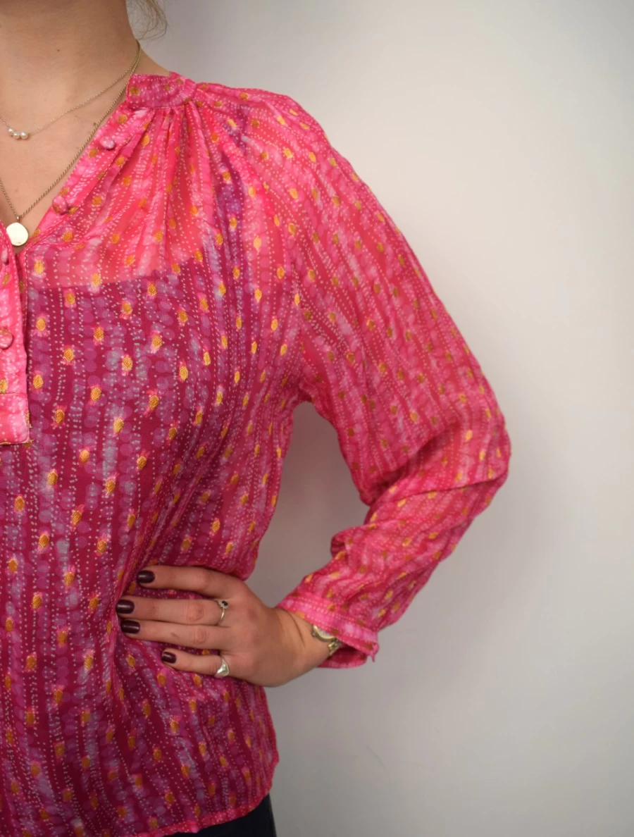 Primrose Park Women's Zion Top Dot Falls 02 Floral Print Blouse