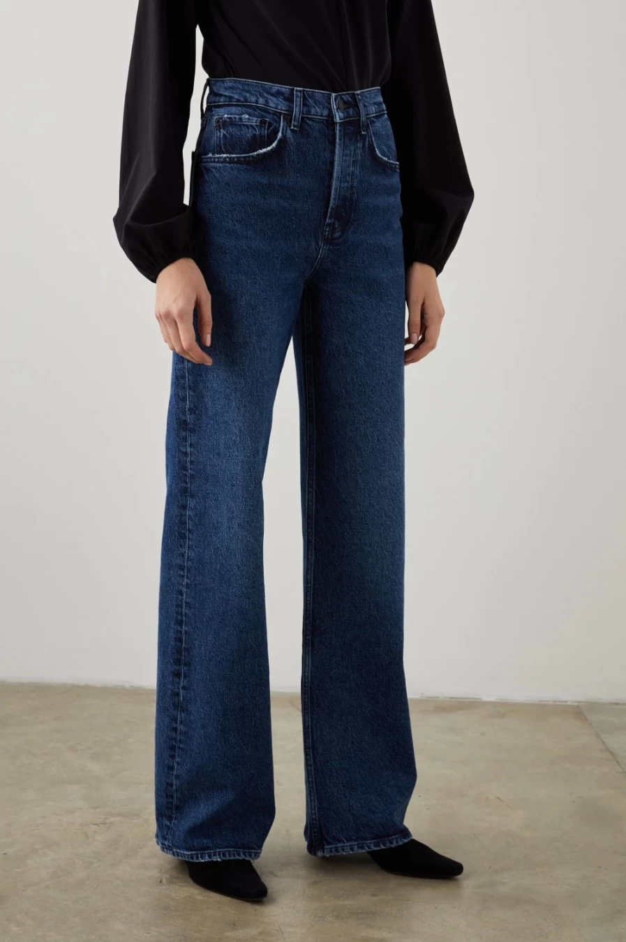 Rails Women's Getty Jeans Moonlit Ocean - High Waist Distressed Denim for Women