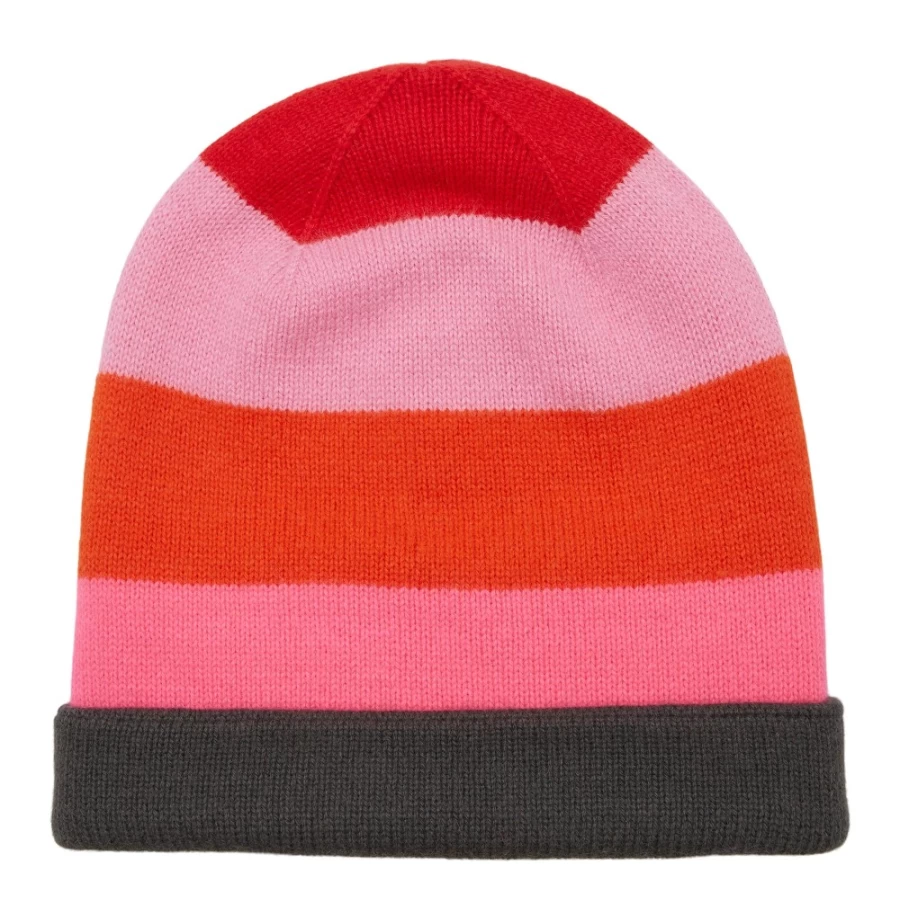 Somerville Scarves Women's Colour Block Cashmere Beanie - Soft Winter Hat for Women