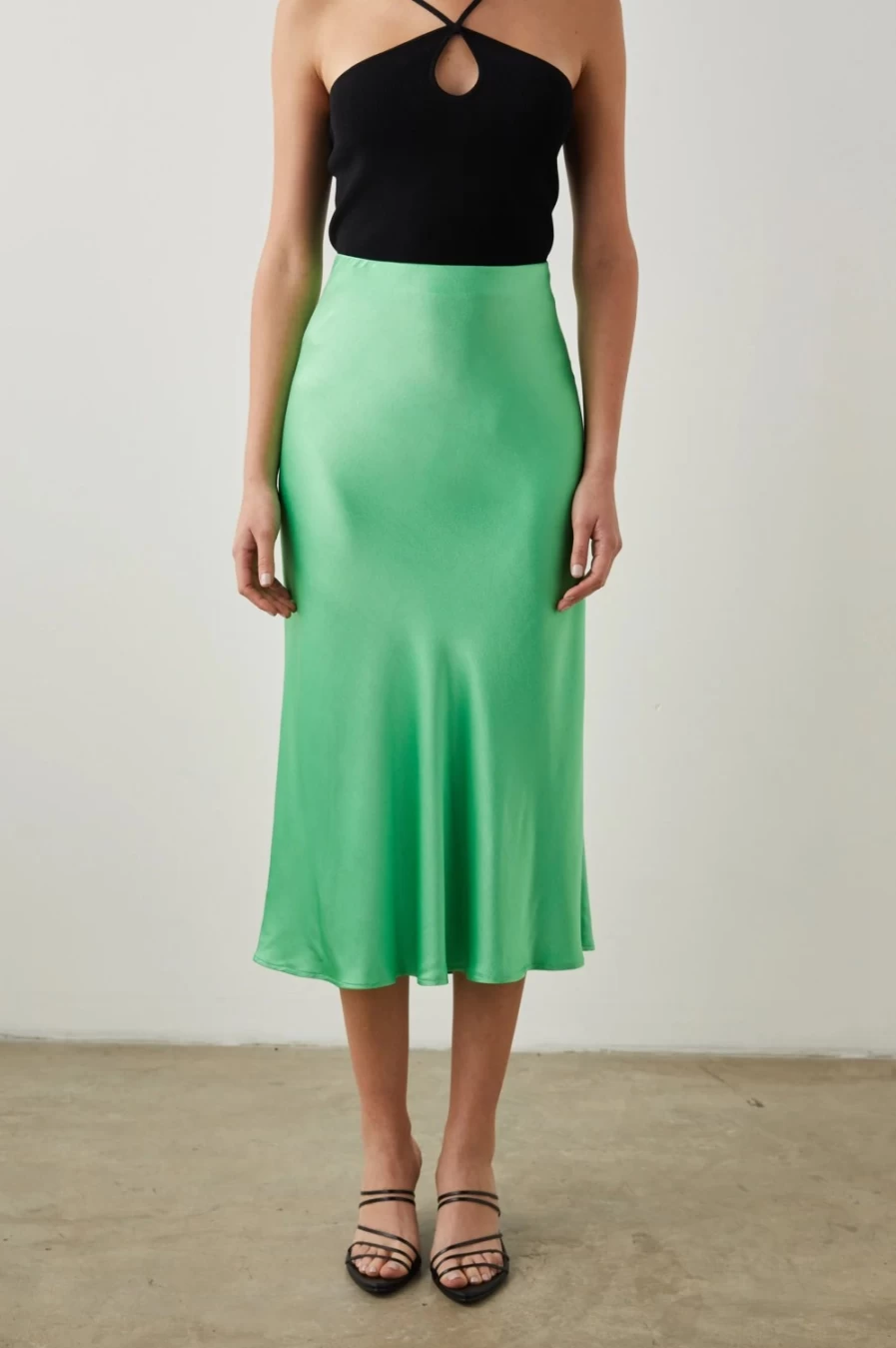Rails Women's Anya Skirt - Vibrant Green Mid-Length Flowy Skirt