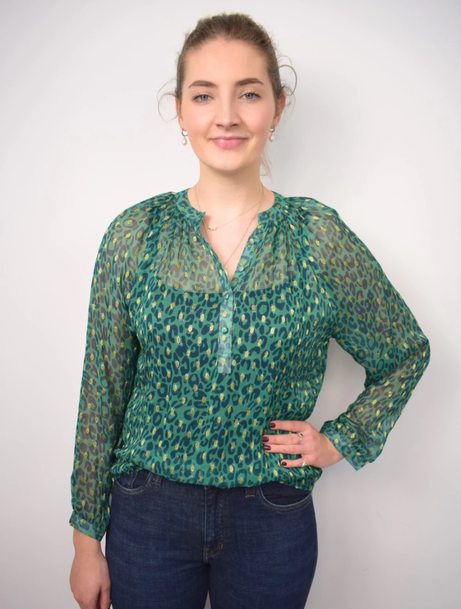 Primrose Park Women's Zion Top Leo 02 - Stylish Casual Blouse for Everyday Wear