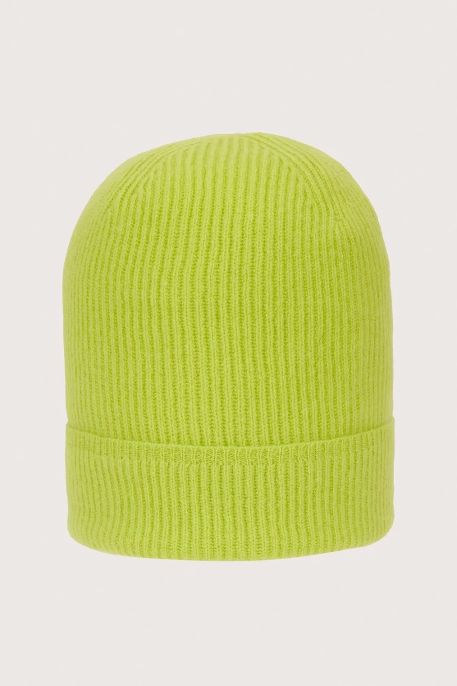 Sass & Edge Women's Fisherman Cashmere Beanie in Lime - Soft Winter Hat