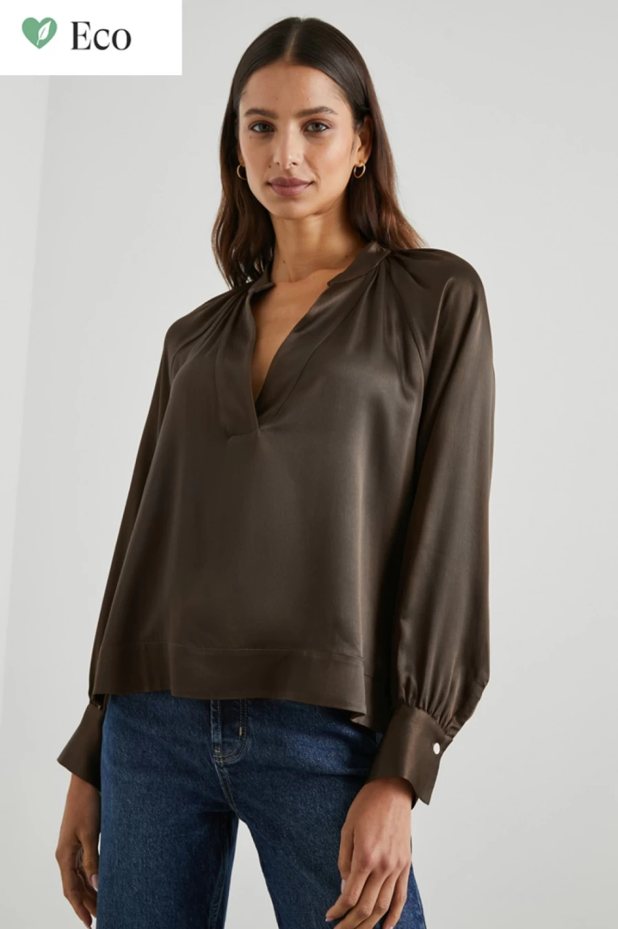 Rails Women's Wynna Top Moss Green Casual Blouse