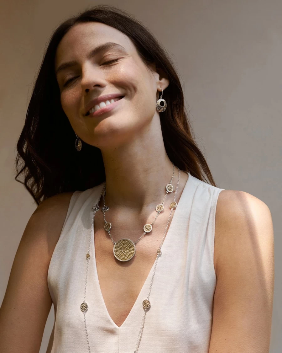 Anna Beck Women's Classic Large Station Collar Necklace - Elegant Fashion Jewelry