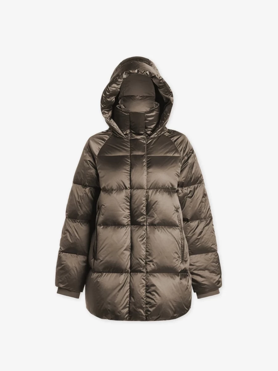 Varley Women's Canton Down Jacket in Brushed Olive Metallic - Lightweight Warm Winter Coat