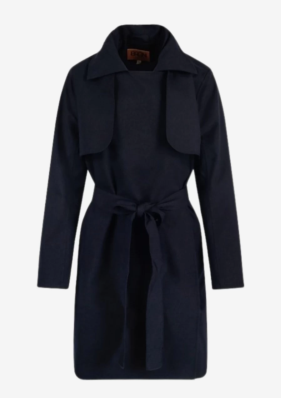 BRGN Women's Yr Coat in Dark Navy - Stylish Winter Outerwear