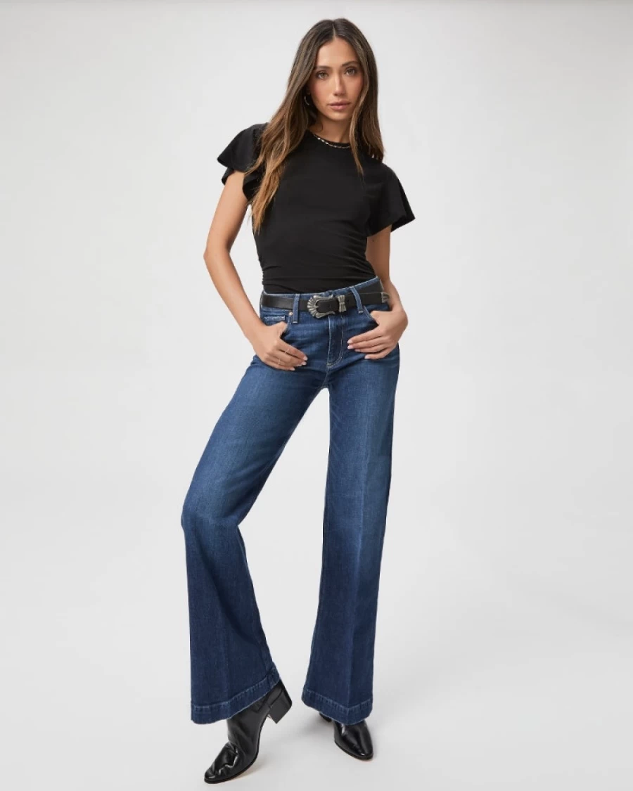 Paige Women's Leenah 32" Narrative Jeans - High-Rise Slim Fit Denim Pants