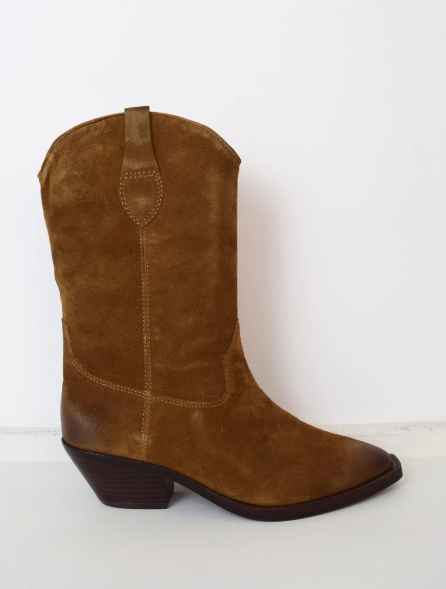 ASH Women's Dalton Bis Suede Boots in Russet Brown - Ankle Booties for Women