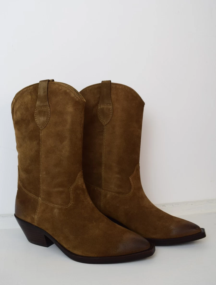 ASH Women's Dalton Bis Suede Boots in Russet Brown - Ankle Booties for Women